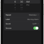 Set an alarm on iPhone  