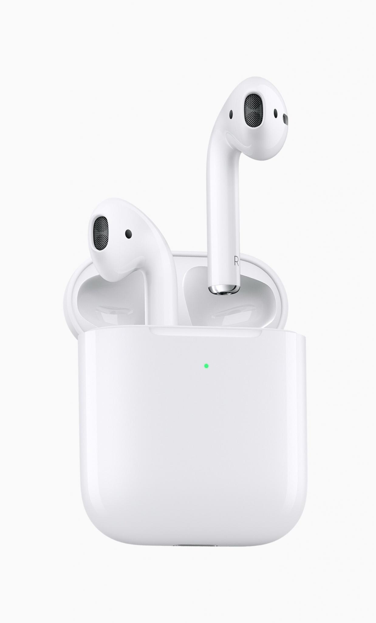 AirPods inside charging case.  