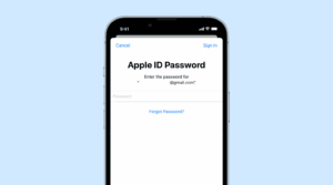 Apple ID Password iPhone Â