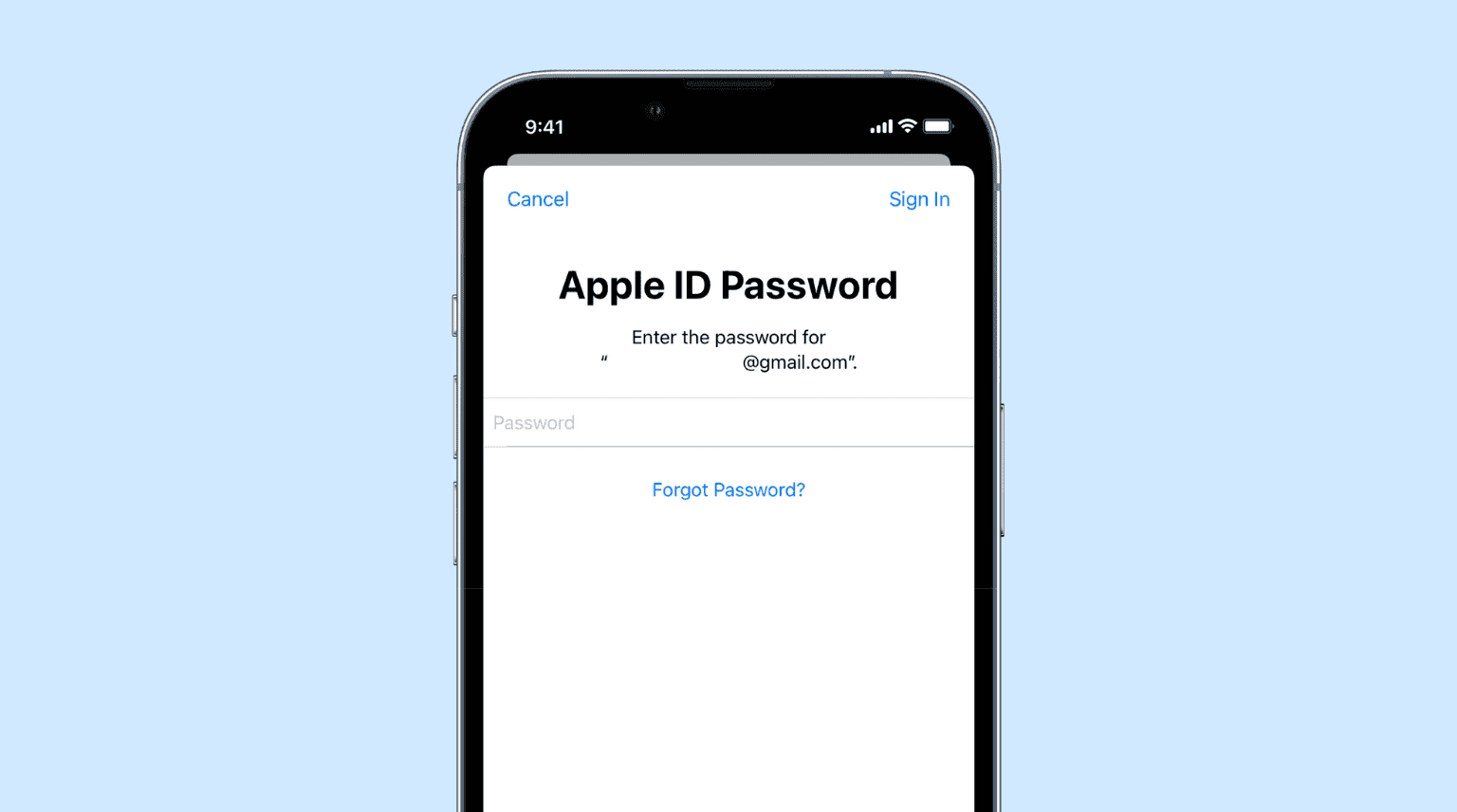 Apple ID Password iPhone  