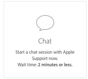 Contact Apple live chat