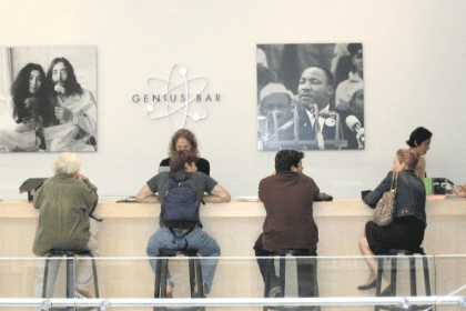 The Genius Bar at an Apple Store  