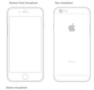 iPhone 6S front and back Microphones
