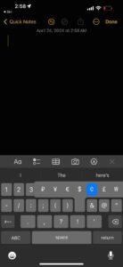 Cent symbol on iPhone keyboard