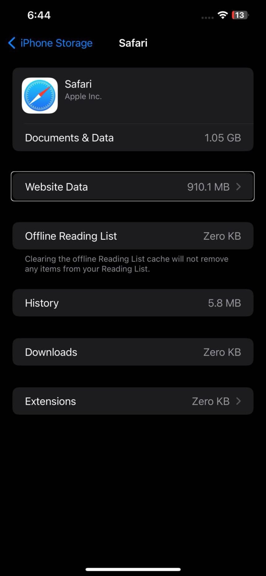 What Is Website Data On Iphone