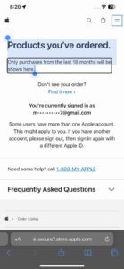 Find apple orders