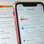 iPhone and iPad storage screen