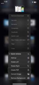 Using Files to turn a photo into PDF on an iPhone