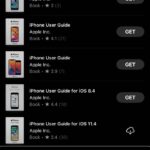 A screenshot showing how to download iPhone User Guide in Apple Books