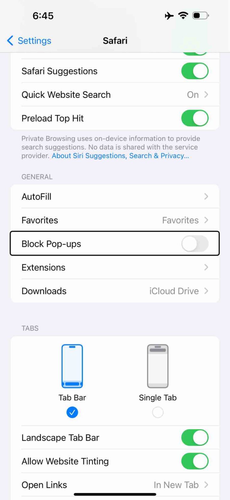 How to Turn Off Pop-up Blocker in Safari on iPhone and iPad | GeeksChalk