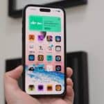 iPhone screen with inverted colors