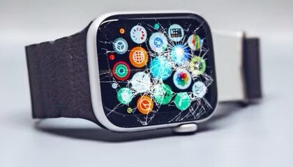Cracked Apple Watch screen