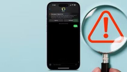 iMessage is signed out error appearing on an iPhone 14 Pro