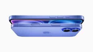 iPhone 16 profile shows the new Camera Control button.  