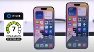 iFixit’s repairability score for the iPhone 16 and 16 Plus.