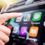 Using Apple CarPlay with a car's entertainment unit.  