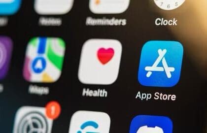 App Store app close up on an iPhone  
