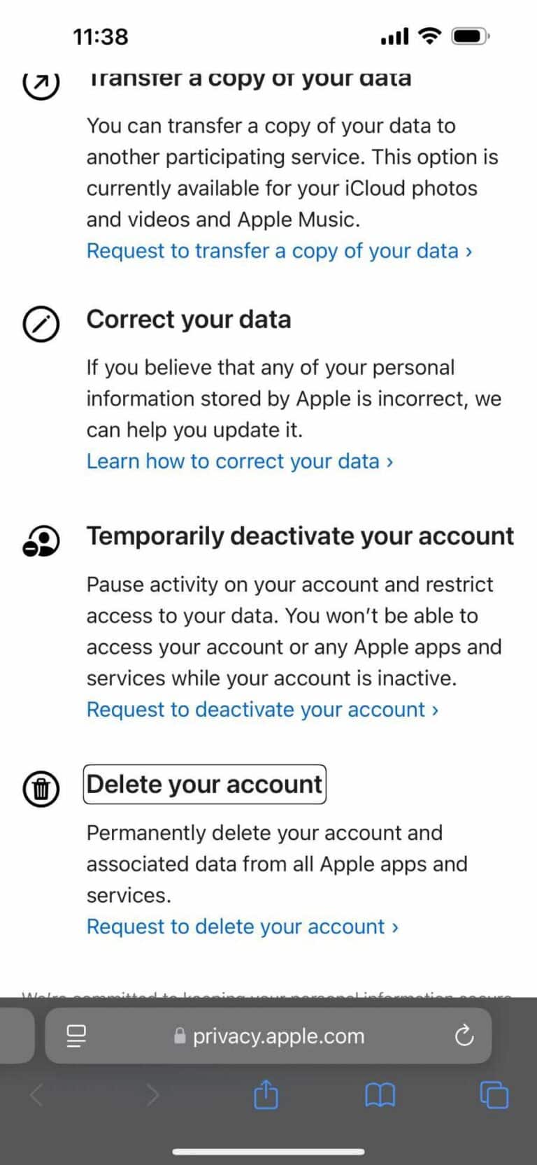 Ios Account Remove How To Delete An Apple Account | GeeksChalk