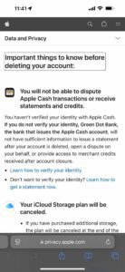 Important things to know before deleting your Apple account: