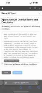 AppleĀ Account Deletion Terms and Conditions