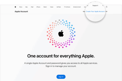 Create your Apple account link