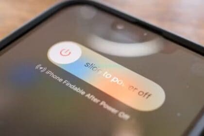 iPhone 16 showing slide to power off screen