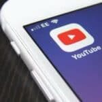 YouTube icon on iPhone screen