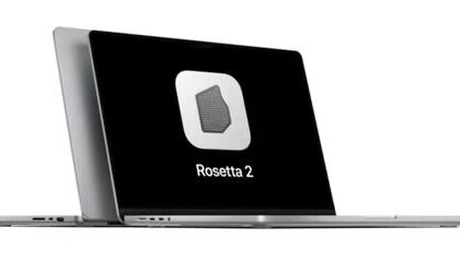 MacBook Pro with Rosetta 2 icon on screen  