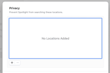Spotlight search window