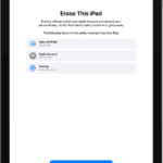 The Erase This iPad screen.