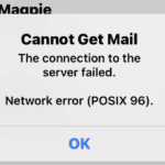 Mail error message