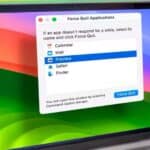 MacBook displaying the force quit applications window.  