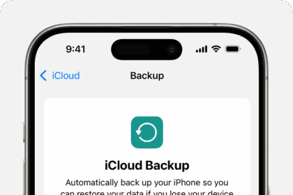 An iPhone showing the "Back Up Now" option  