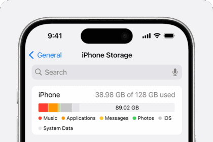 An iPhone screen showing recommendations to make space on your device