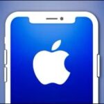 iPhone outline with an Apple logo