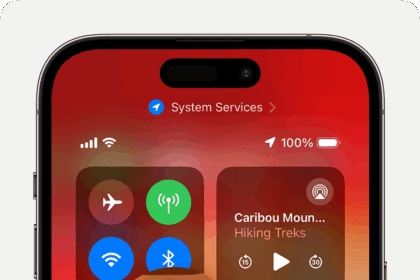 The Screen Mirroring button appears highlighted among the Control Center modules
