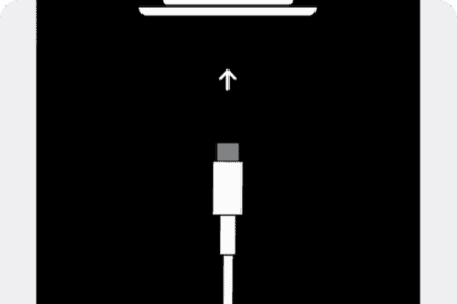 Your iPhone is in recovery mode when a picture of a computer with a cable appears.