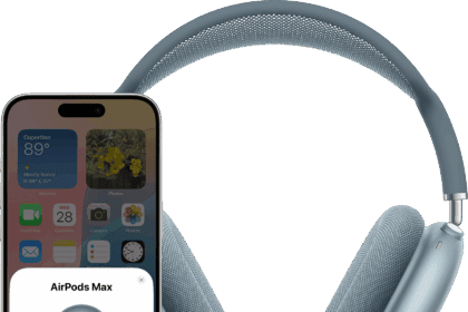 AirPods Max connected to iPhone 15 Pro.  