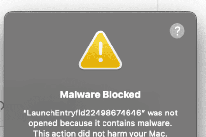 Malware Blocked error