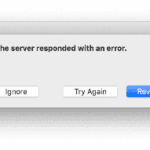 Calendar error screenshot