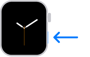 Apple Watch showing the Side button
