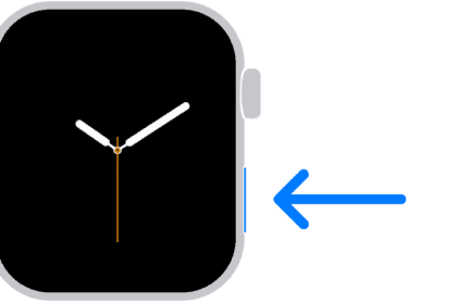 Apple Watch showing the Side button