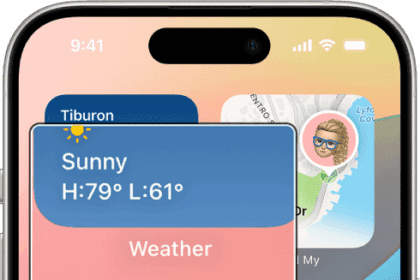 An iPhone showing the Home Screen with a window zoomed in on a part of the screen.