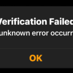 Verification failed error