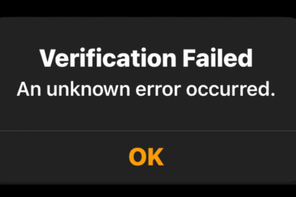Verification failed error