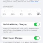 iPhone Charging settings