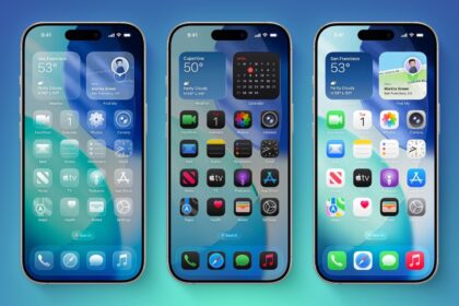 iOS 26 on Three iPhones
