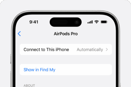 AirPods Pro 2 serial number listed in Settings on iPhone.
