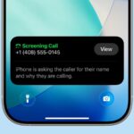 iPhone air phone app call screening