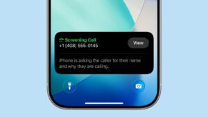 iPhone air phone app call screening